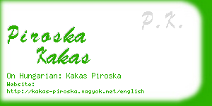 piroska kakas business card